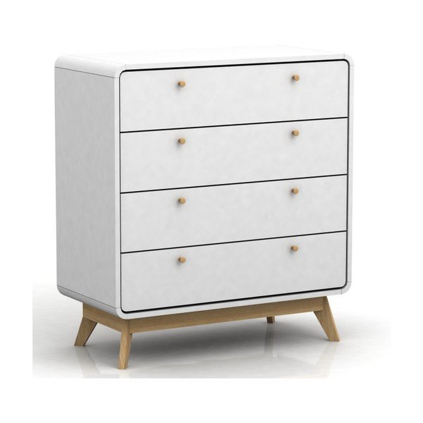 Comodă albă înaltă 80x88 cm Caitlin – Støraa-image-2