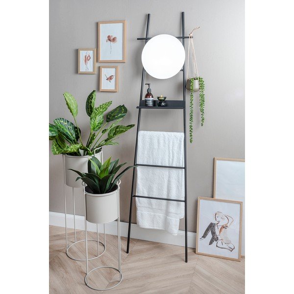 Scară decorativă cu oglindă Leitmotiv Glint, negru-image-1