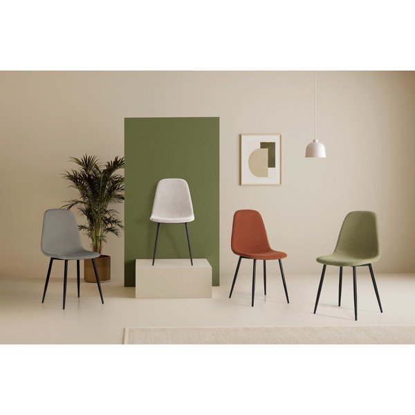 Scaune de dining gri-deschis 4 buc. tapițate Minka – Marckeric-image-2