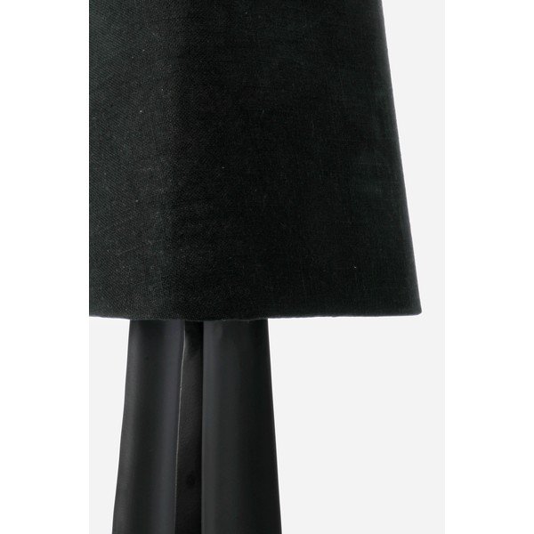 Veioză neagră din metal cu abajur textil (înălțime 61 cm) Tripura – Bizzotto-image-3