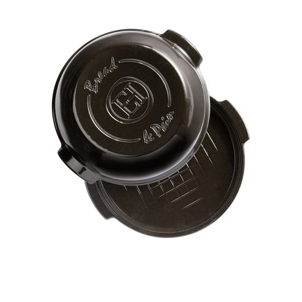 Formă rotundă din ceramică de copt pâine Emile Henry, ⌀ 29,5 cm, negru-image-1