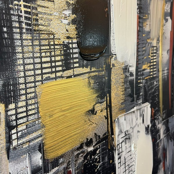 Tablou cu detalii pictate manual 70x100 cm Cityscape – Styler-image-2