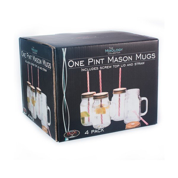 Set 4 căni din sticlă Original Products Mason, 620 ml-image-3