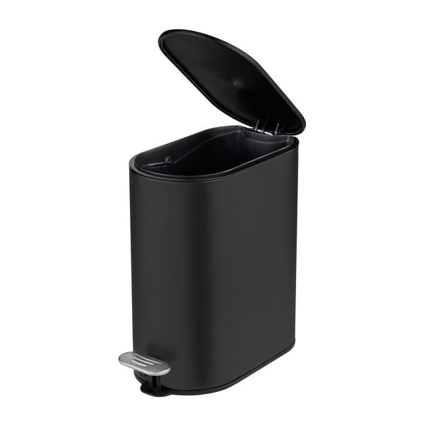 Coș de gunoi negru mat cu pedală din oțel 5 l Collungo – Wenko-image-4