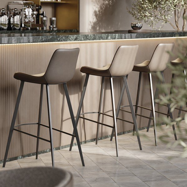 Scaun de bar maro (înălțime șezut 74,5 cm) Hype – DAN-FORM Denmark-image-2