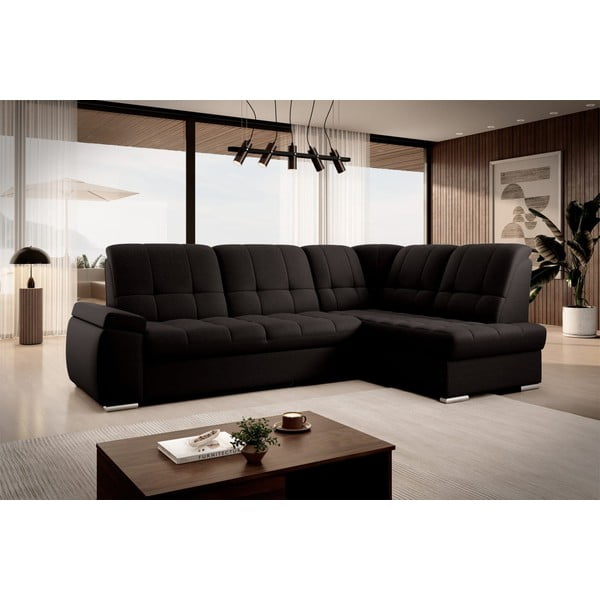 Colțar maro extensibil/cu spațiu de depozitare (cu colț pe partea dreaptă/în formă de ”L”) Sado – ELTAP-image-4