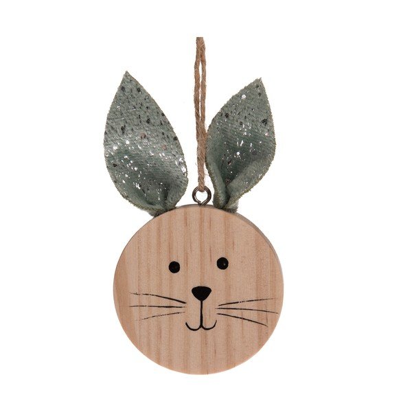 Set 3 decorațiuni de agățat din lemn Bunny - Dakls-image-1