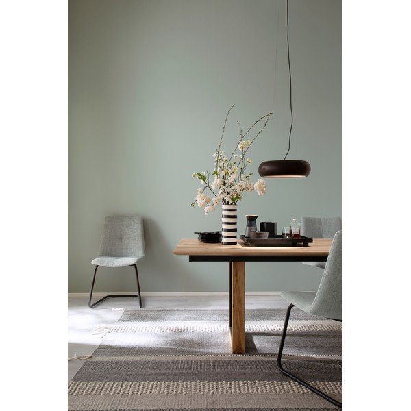 Lustră neagră LED cu intensitate reglabilă cu abajur din metal ø 40 cm Wood – Fischer & Honsel-image-1