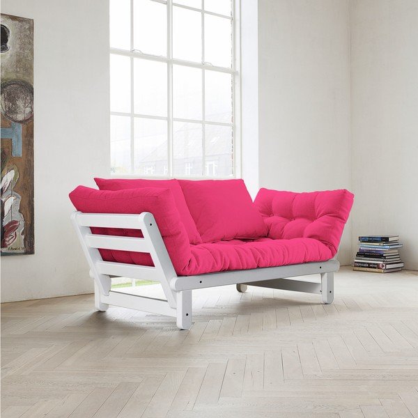 Canapea extensibilă Karup Beat White/Magenta-image-2
