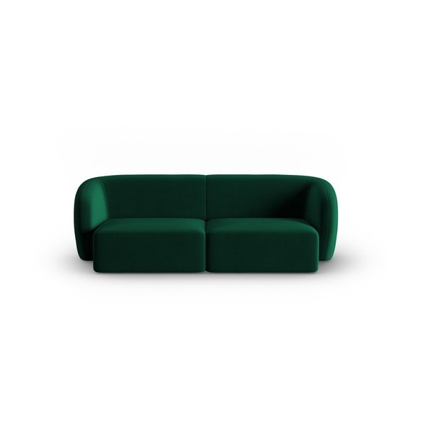Canapea verde cu tapițerie din catifea 188 cm Paolo – Milo Casa