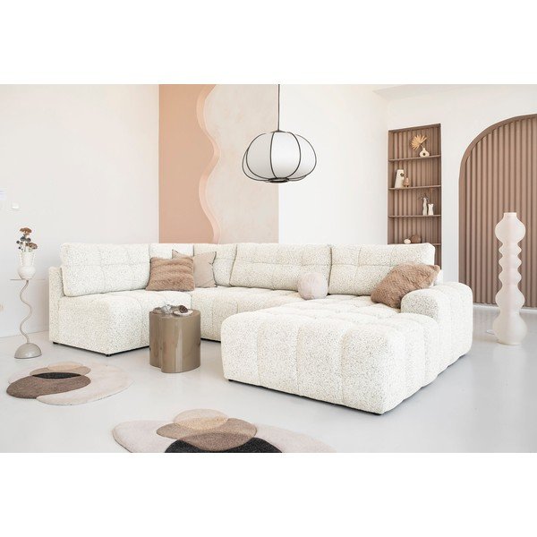 Colțar modular crem extensibil/cu spațiu de depozitare (cu colț pe partea stângă) Lulu – Miuform-image-1