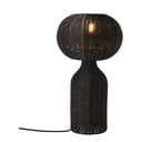 Veioză neagră cu abajur din ratan (înălțime 43 cm) Werna – Villa Collection