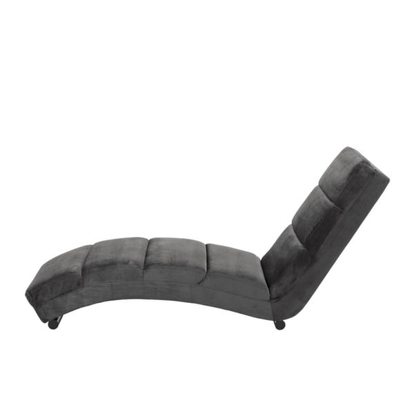 Șezlong cu husă din catifea Actona Slinky, gri-image-1