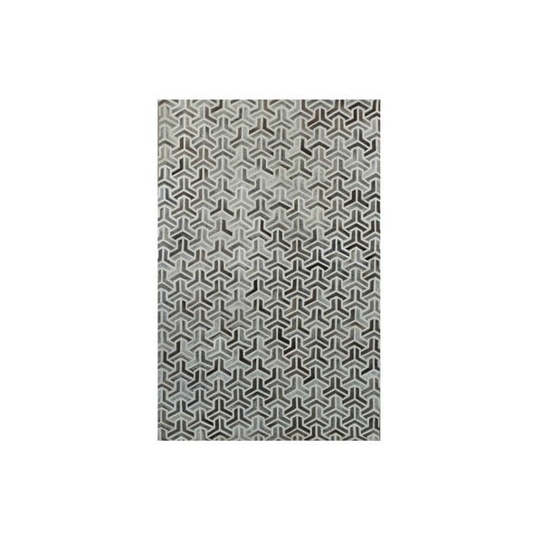 Covor din piele naturală Bolzano Grey, 140 x 200 cm