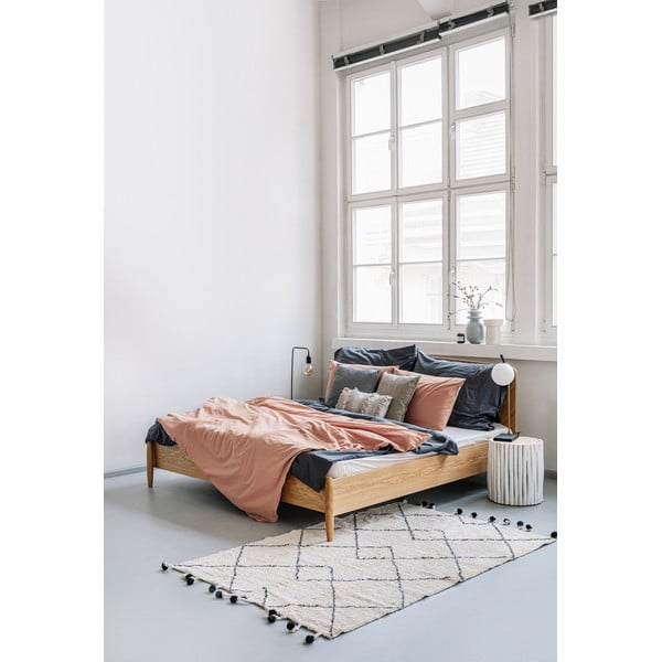 Lenjerie pentru pat dublu din bumbac stonewashed Bonami Selection, 200 x 220 cm, maro natural-image-3