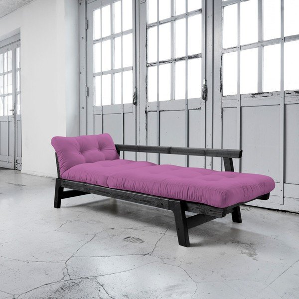 Canapea extensibilă Karup Step Black/Taffy Pink-image-3
