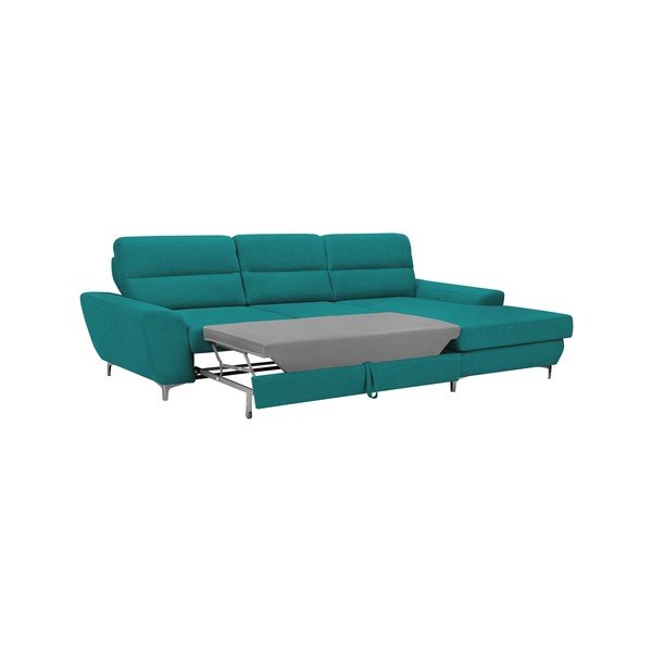 Canapea extensibilă Windsor & Co Sofas Omega, turcoaz, partea dreaptă-image-3