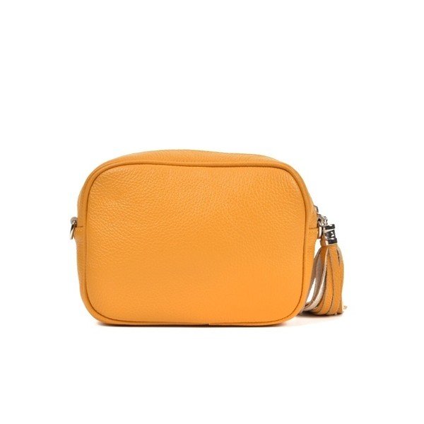 Geanta din piele Roberta M Kara Giallo, galben-image-1