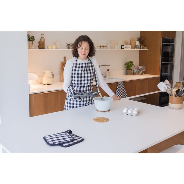 Mănuși de bucătărie 2 buc. din bumbac Gingham – Tiseco Home Studio-image-1