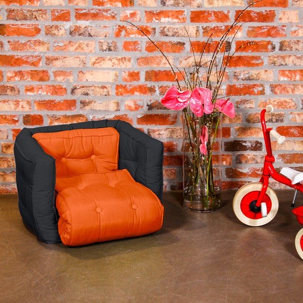 Fotoliu pentru copii Karup Baby Dice Orange/Gray-image-1