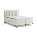 Pat boxspring bej cu spațiu de depozitare 160x200 cm Puhala – Makamii