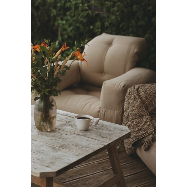 Scaun extensibil adecvat pentru exterior Karup Design Design OUT™ Hippo Beige, bej-image-4