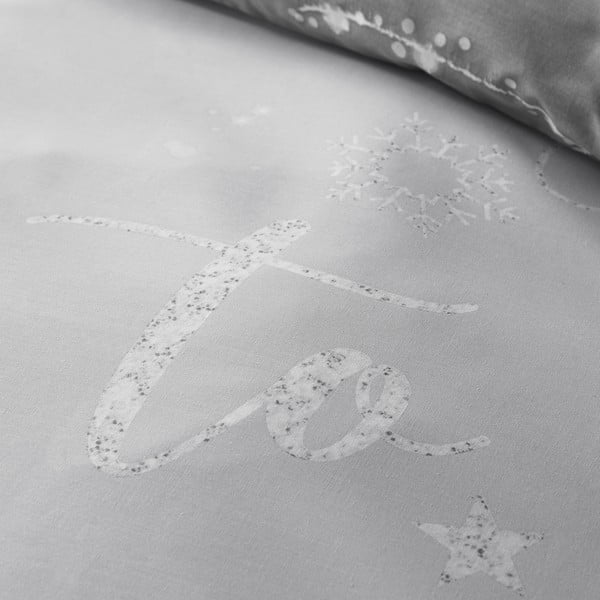 Lenjerie de pat gri pentru pat de o persoană 135x200 cm A Lot Like Christmas – Catherine Lansfield-image-4