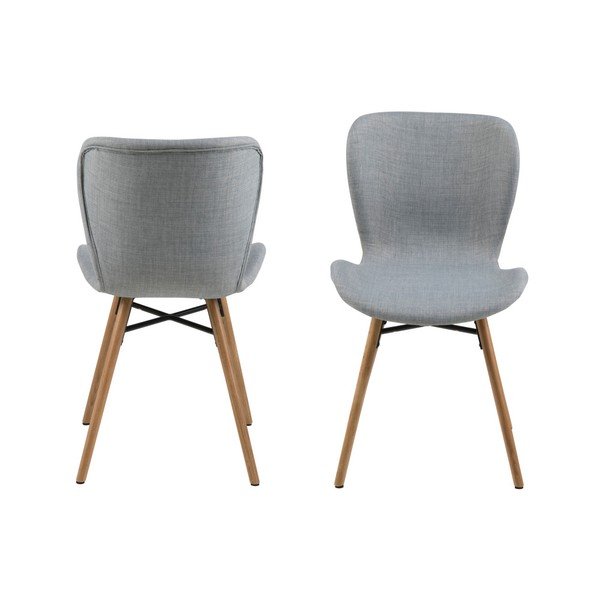 Set 2 scaune Actona Batilda, gri deschis-image-4