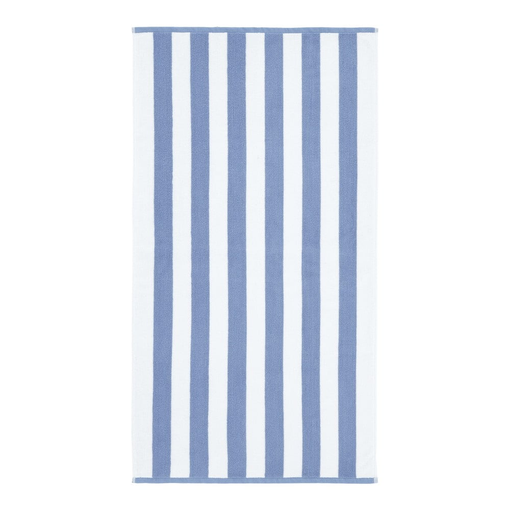 Prosop alb/albastru din bumbac 90x140 cm Stripe Jacquard – Bianca