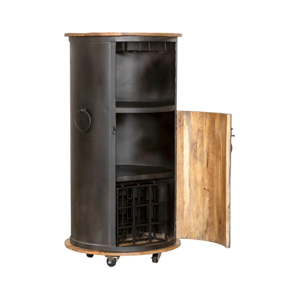 Dulap vinotecă negru din metal număr sticle 9, 60x115 cm Luni – Interia Home & Living-image-4