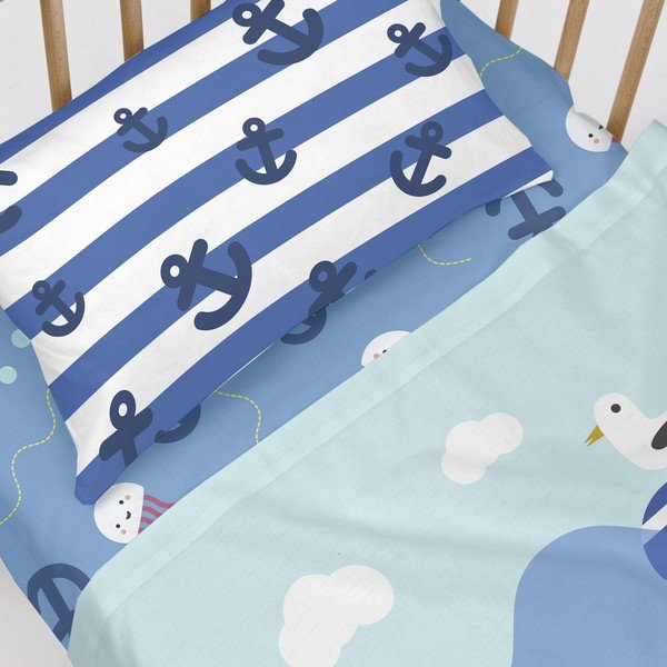 Cearșaf din bumbac pentru copii Happynois Yellow Submarine, 120 x 60 cm-image-4