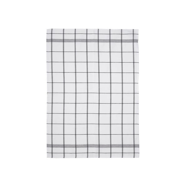 Prosop din bumbac pentru bucătărie Södahl Geometric, alb - gri, 50 x 70 cm