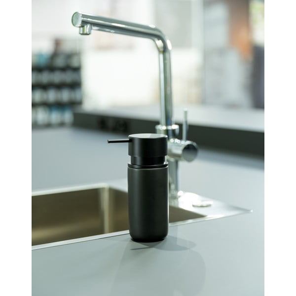 Dozator din ceramică pentru săpun Wenko Black Outdoor Kitchen Silo, negru-image-1