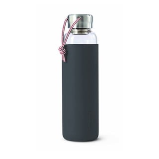Sticlă pentru apă cu husă din silicon Black + Blum G-Bottle, 600 ml, negru