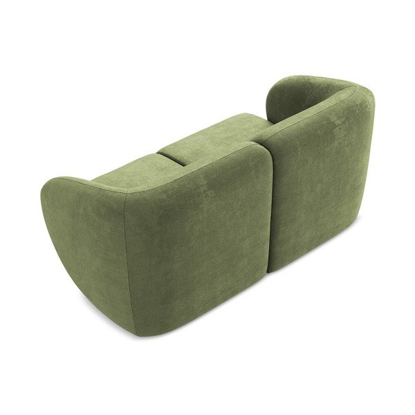 Canapea verde cu tapițerie din chenille 174 cm Lani – Makamii-image-3