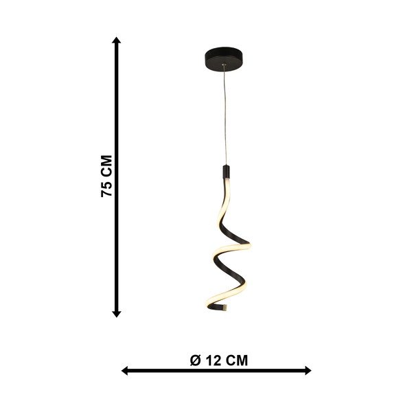 Lustră neagră LED din metal ø 12 cm Hilton – Squid Lighting-image-3