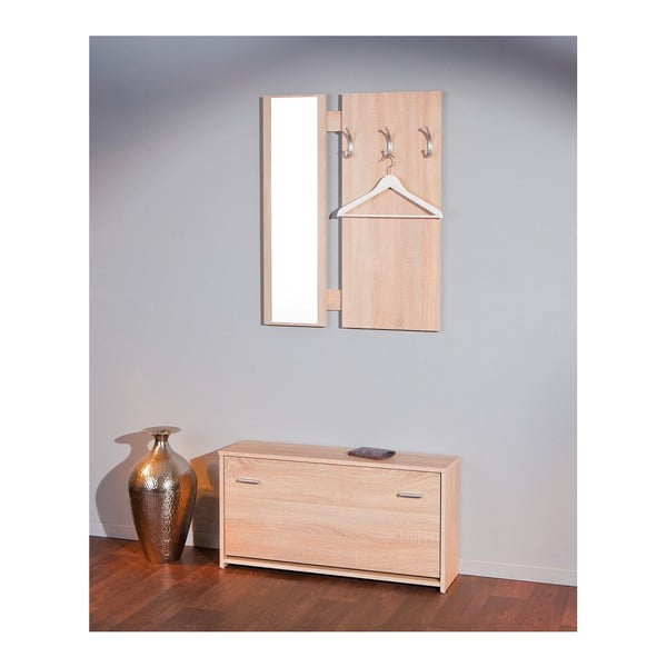 Set de mobilă pentru coridor 13Casa Hola, cu aspect de lemn-image-2