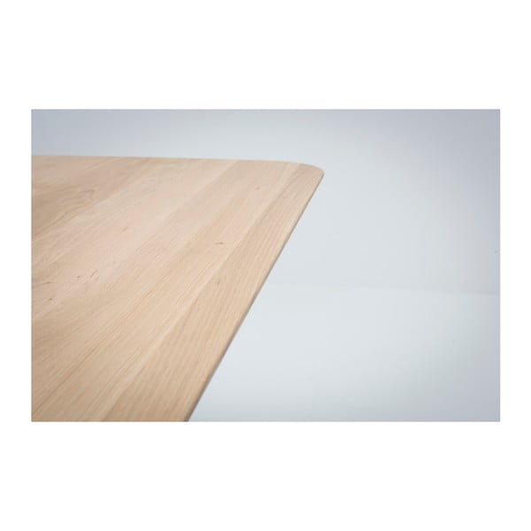 Masă cu structură din lemn masiv de stejar Gazzda Stafa, 220 x 90 cm-image-4