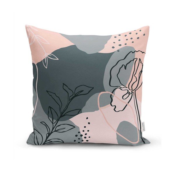 Set 4 fețe de pernă decorative Minimalist Cushion Covers Draw Art, 45 x 45 cm-image-4