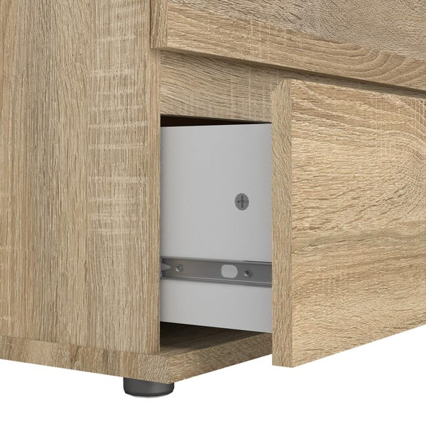 Comodă în culoare naturală înaltă cu aspect de lemn de stejar 77x107 cm Nova – Tvilum-image-4