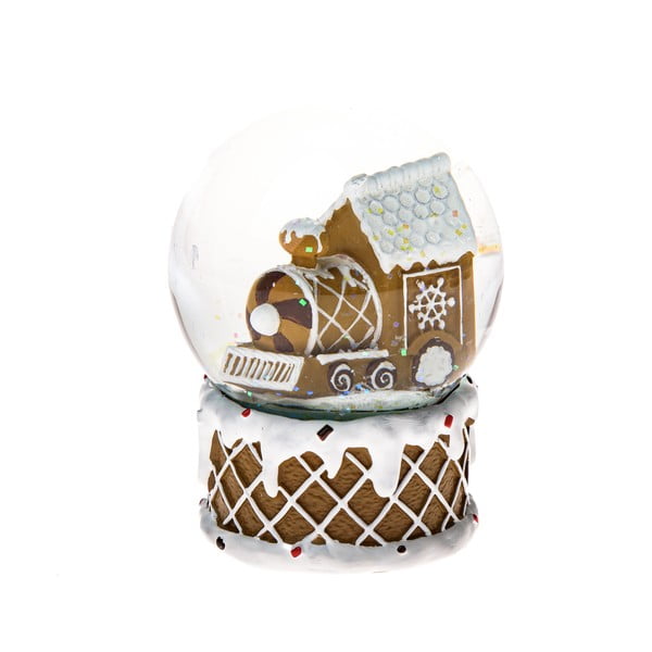 Glob de zăpadă din polirășină (înălțime 10 cm) Snowy Train – Dakls