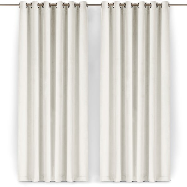 Draperie crem dimout (semi-opacă) din catifea 200x250 cm Velto – Filumi-image-4