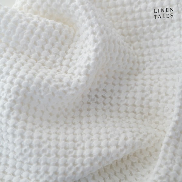 Prosop alb 100x140 cm Honeycomb – Linen Tales-image-4