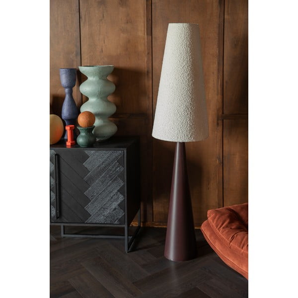Lampadar negru-alb cu intensitate reglabilă cu abajur textil (înălțime 166 cm) Miki – Dutchbone-image-3