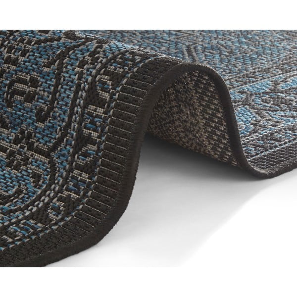 Covor de exterior negru-albastru 140x200 cm Anjara - NORTHRUGS-image-3