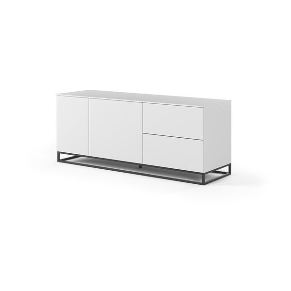 Comodă cu picioare metalice negre TemaHome Join, alb-image-2