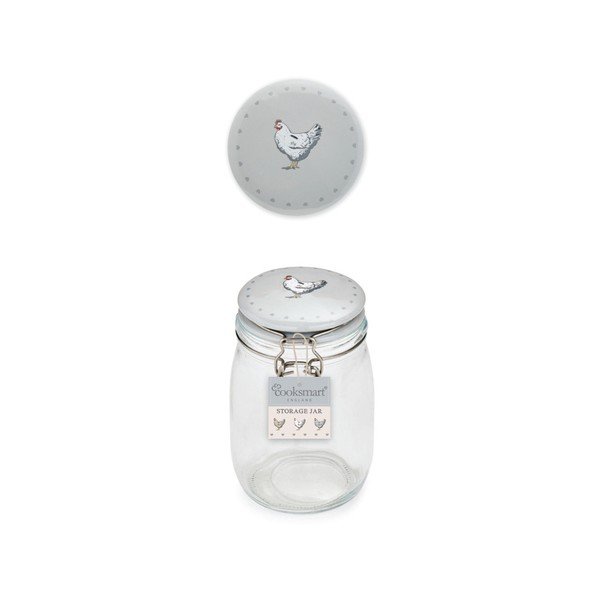 Borcan din sticlă cu capac din ceramică Cooksmart Farmers Kitchen, 1 l-image-1