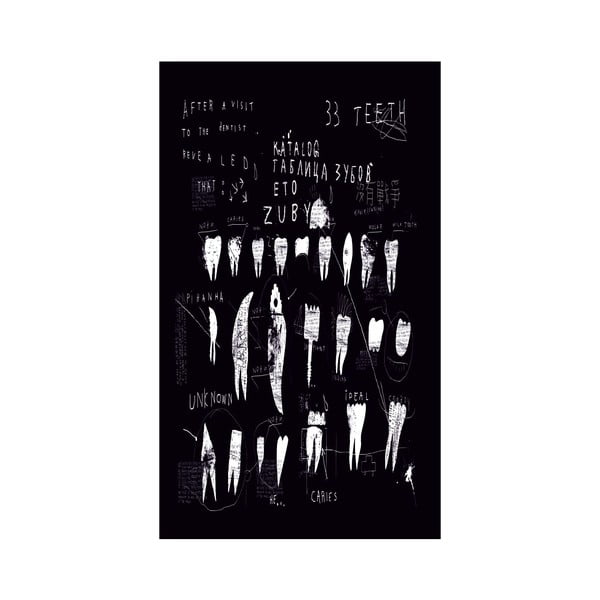 Tablou Black&White Teeth, 41 x 70 cm