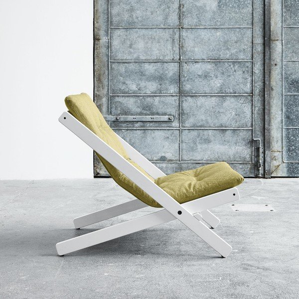 Fotoliu pliant Karup Boogie White/Avocado Green-image-1