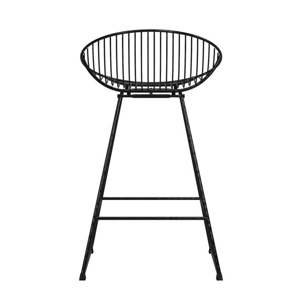 Scaun de bar negru din metal Ellis – CosmoLiving by Cosmopolitan-image-2